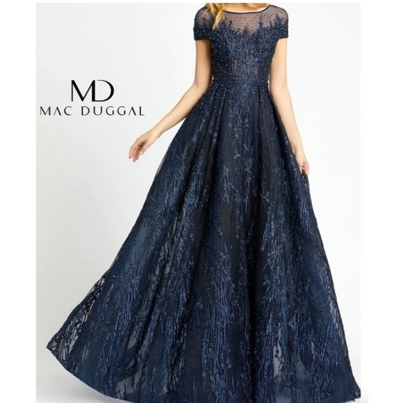 Mac Duggal - 77328H High Halter Neck Beaded Ballgown main image 1